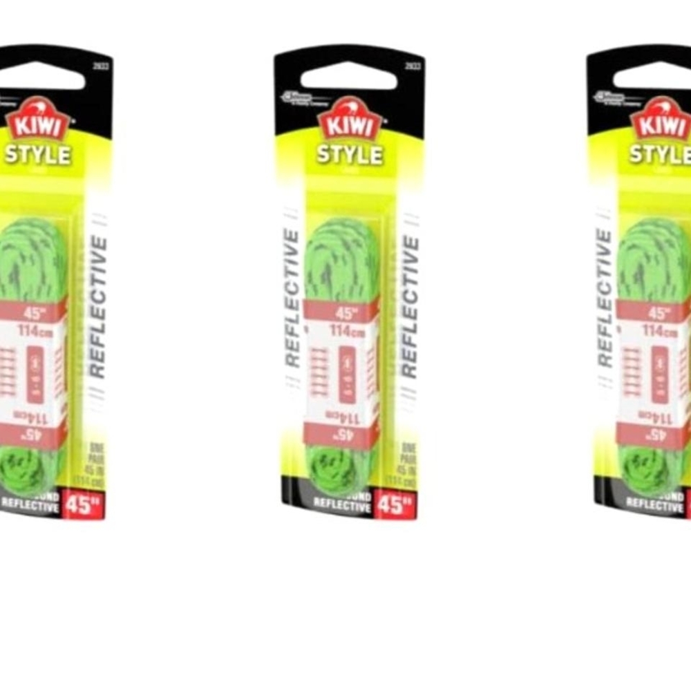 Kiwi Reflective Shoe Laces - Green and Red 6 Count